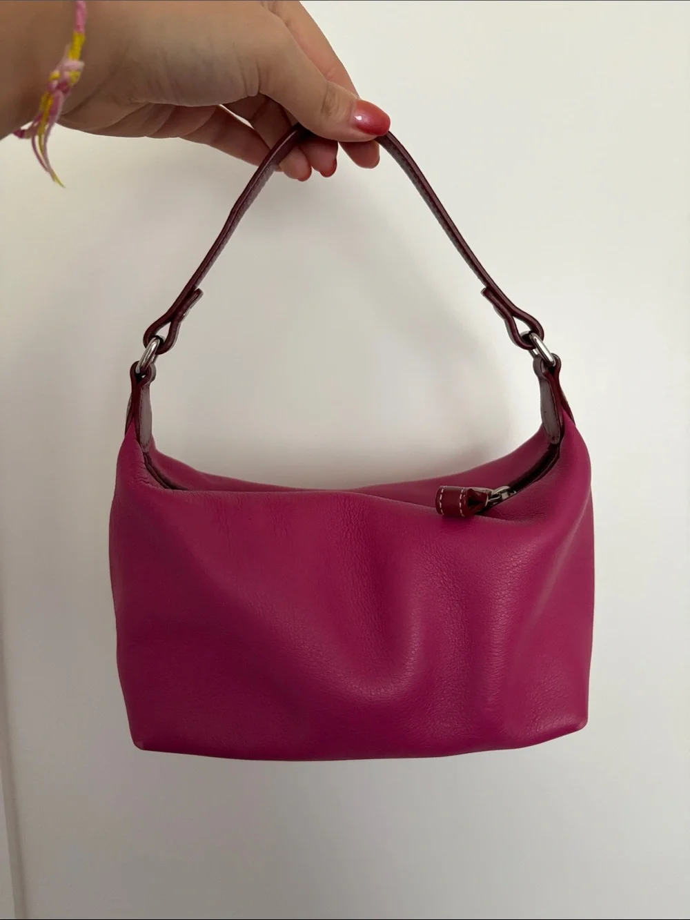 Coach Hot Pink Mini Leather Shoulder Bag! - Picture 2 of 3